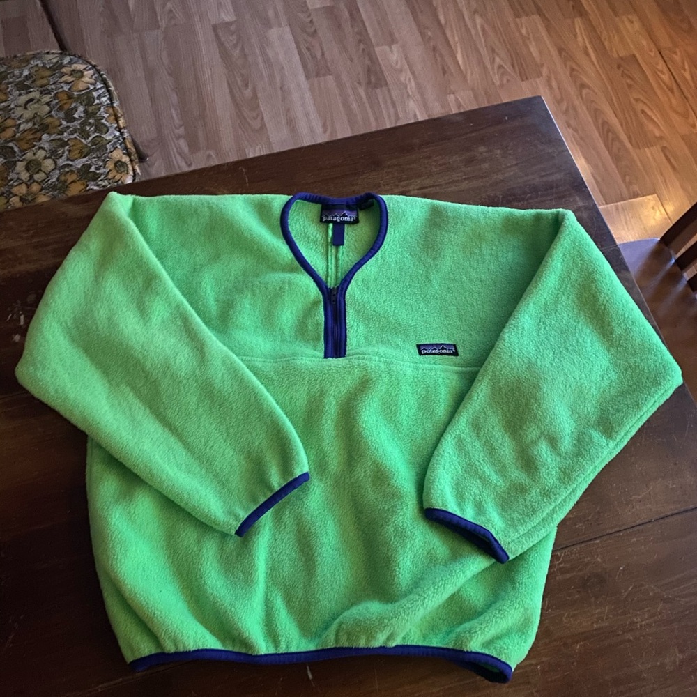Patagonia Lime Green Vintage Yk2000s Fleece